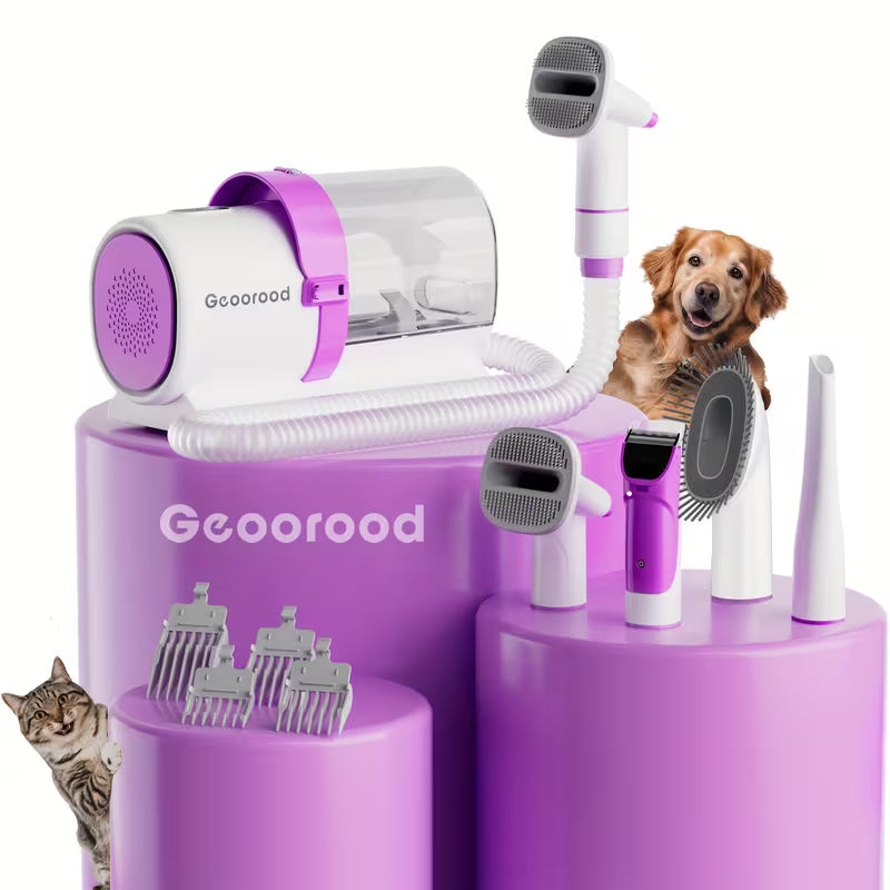 Pawjo Støjsvagt Støvsugersæt til Hunde og Katte med Stor Hårkapacitet