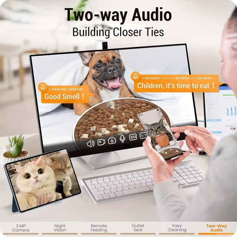 Pawjo Smart Pet Feeder with 2K Camera