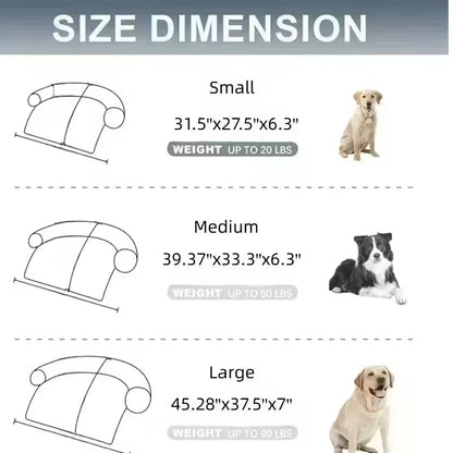 Pawjo Waterproof Plush Pet Bed with Curved Headrest & Non-Slip Base