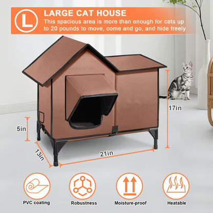 Pawjo XL 3-in-1 Heated Cat House