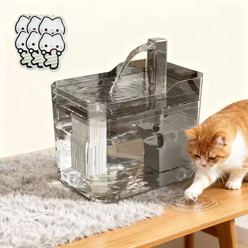 Pawjo Ultra-Quiet Automatic Pet Water Fountain with 4-Stage Filtration