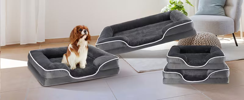 PawJo ortopædisk hundeseng af memory foam med vaskbart betræk