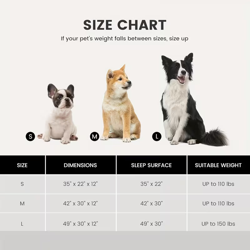 Pawjo™ kølende, hævet hundeseng med åndbart net og rækværk