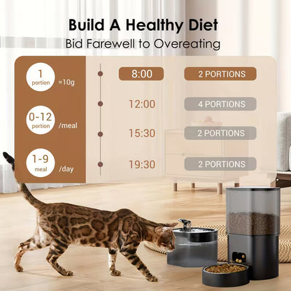 Pawjo Smart Wi-Fi Automatic Pet Feeder & Wireless Water Fountain Set