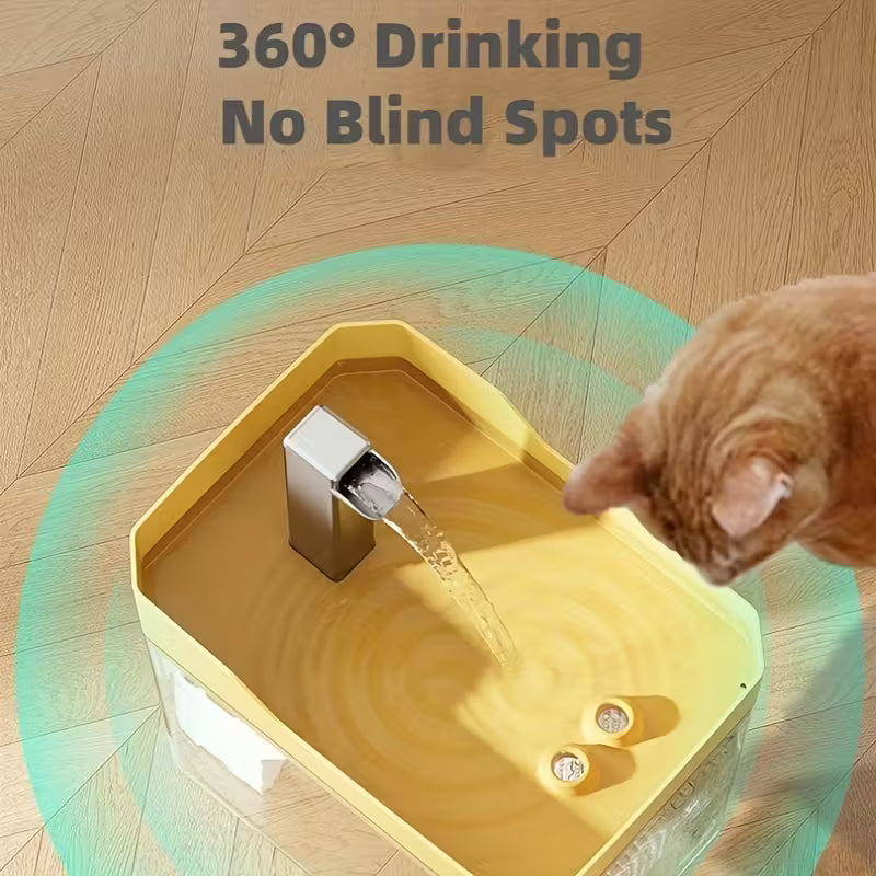 Pawjo Ultra-Quiet Automatic Pet Water Fountain with 4-Stage Filtration