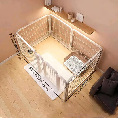 Pawjo kraftig modulær hundegård med justerbare paneler (sæt med 6/9 dele)