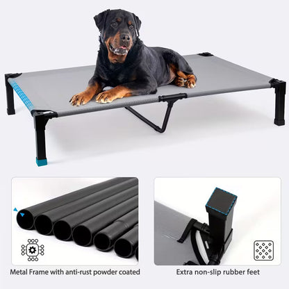 Pawjo™ kølende, hævet hundeseng med åndbart net og metalramme