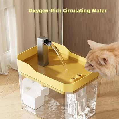 Pawjo Ultra-Quiet Automatic Pet Water Fountain with 4-Stage Filtration