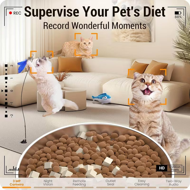 Pawjo Smart Pet Feeder with 2K Camera