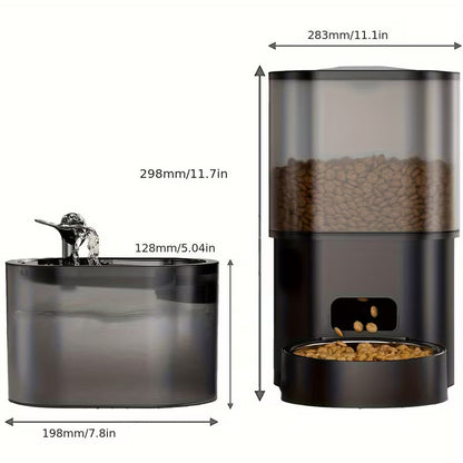 Pawjo Smart Wi-Fi Automatic Pet Feeder & Wireless Water Fountain Set