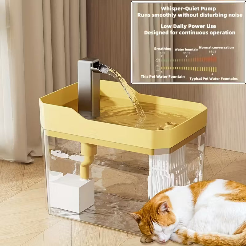 Pawjo Ultra-Quiet Automatic Pet Water Fountain with 4-Stage Filtration