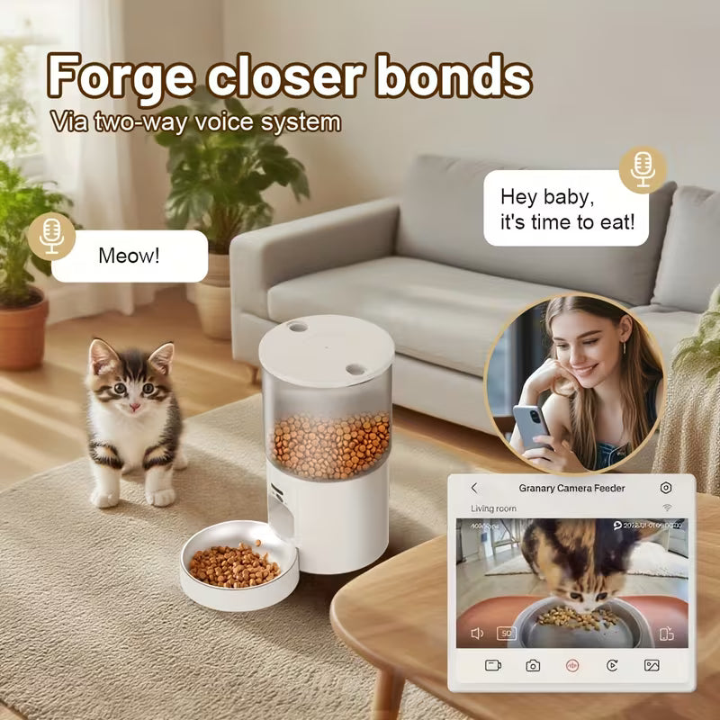 PawJo App-kontrol foderautomat til kæledyr 