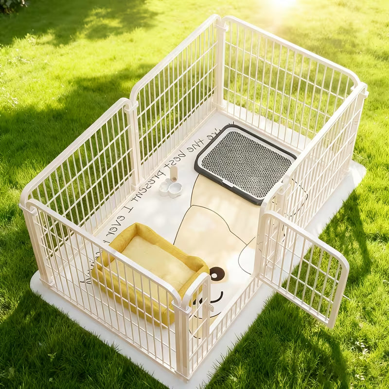 Pawjo kraftig modulær hundegård med justerbare paneler (sæt med 6/9 dele)