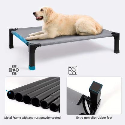 Pawjo™ kølende, hævet hundeseng med åndbart net og metalramme