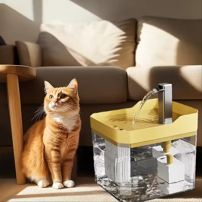 Pawjo Ultra-Quiet Automatic Pet Water Fountain with 4-Stage Filtration