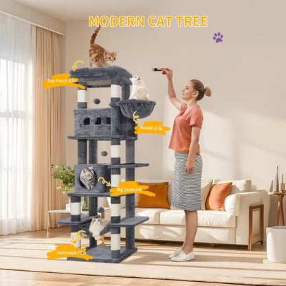 Pawjo 66,9″ kradsetræ i flere niveauer