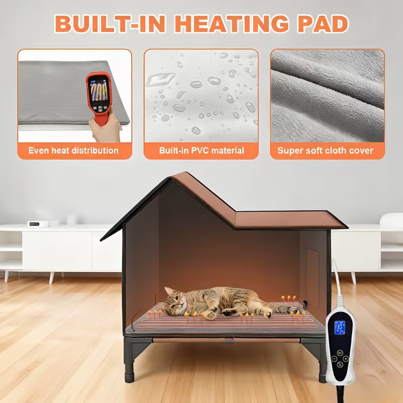 Pawjo XL 3-in-1 Heated Cat House