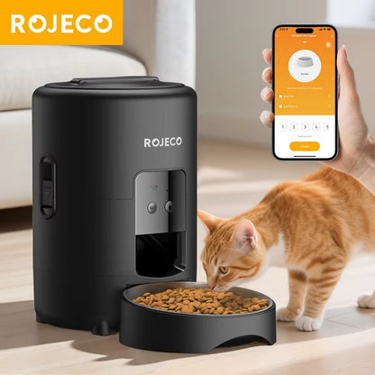 Pawjo 2L Smart WiFi Kæledyrsfoderautomat med fjernbetjening via app og præcis portionering